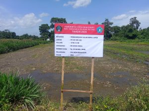 Pemerintah Desa Bendosari kecamatan Sanankulon kabupaten Blitar Membangun Jalan Tani Untuk Program Ketahanan Pangan